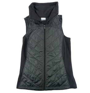 Chaleco híbrido Columbia negro acolchado y polar (para mujer S) - Imagen 1 de 9