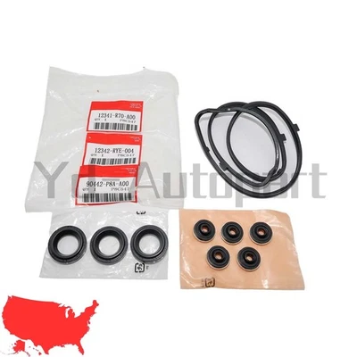 NEW OEM For Honda Acura V6 08-17 FRONT Valve Cover Gasket SET Tube Seals US Foto 1 de 4
