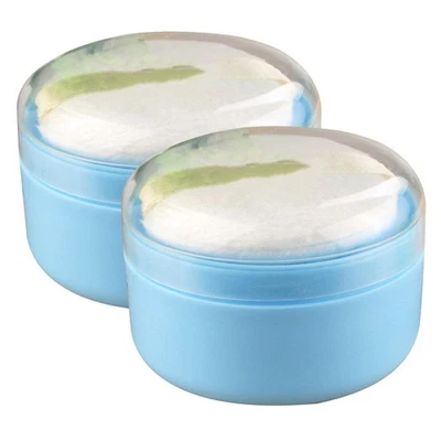2pcs Puff Box Useful Powder Puff Storage Case Infants Skin Care - Image 1 of 4