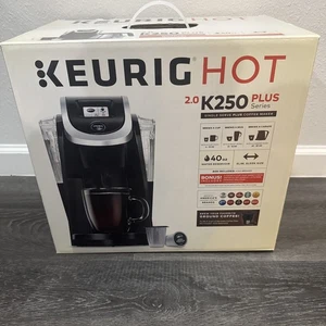 Cafetera Keurig K250 HOT 2.0 Series Single Serve K-Cup Pod negra nueva - Imagen 1 de 5