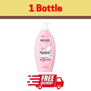 Garnier Bright Sakura Glow Nourish Radiance Body Serum Milk UV Lotion 400ml 1x - Picture 1 of 5