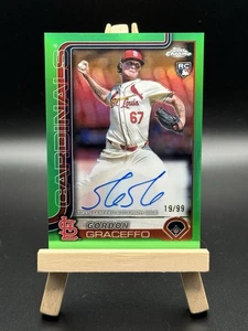 Gordon Graceffo 2025 Topps Chrome Green Refractor /99 Auto RC RA-GG Cardinals - Picture 1 of 2