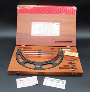 Starrett Micrometer Caliper No. 224 Set B ~ 6" to 9"  with Case - Picture 1 of 6