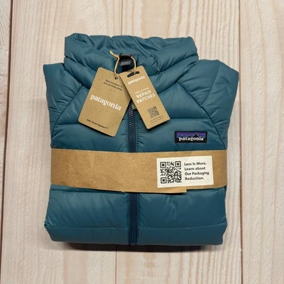 NUEVO CON ETIQUETAS Patagonia Niños Pato Plumón Suéter 600-Fill S 7-8 Puffer Chaqueta Humedal Azul Foto 1 de 4