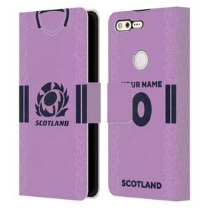 PERSONALIZED SCOTLAND RUGBY 2022/23 KIT LEATHER BOOK CASE FOR GOOGLE PHONES - Picture 1 of 8