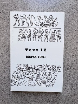 TEXT 12 (1981) Rothenberg, Bernstein, Tarn Provenance + Ephemera, Poetry Journal - Image 1 of 4