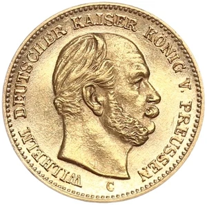 Preußen Wilhelm I. 5 Mark 1877 C bessere Prägestätte Gold vz J 244 - Bild 1 von 3
