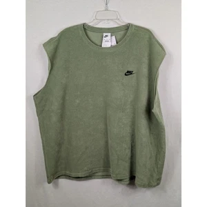 Nike Sportswear Club Fleece Frottee ärmelloses Tanktop grün Herren Größe 2XL neu mit Etikett - Bild 1 von 11