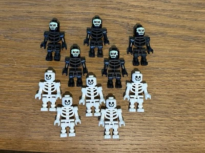 LOTE DE 10 NUEVOS ESQUELETOS LEGO minifiguras halloween figuras piratas castillo hueso muerto Foto 1 de 2