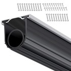 Uimoso Garage Door Bottom Seal with Track Retainer, 16ft T-End, 5/16 inch