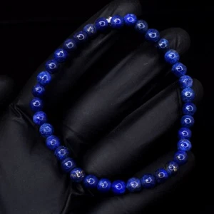 Wonderful lapis Lazuli 61 Cts Stretchable Bracelet Exclusive Beaded VK 39 E650 - Picture 1 of 3
