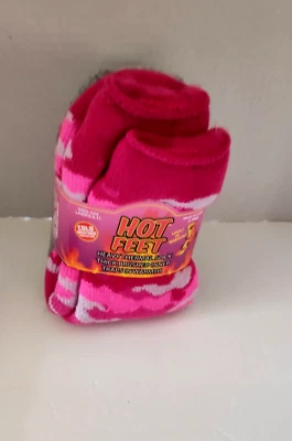 Hot Feet Women's Thermal Socks-2 Pair-Gray and Pink-Brand New!! - Image 1 of 2