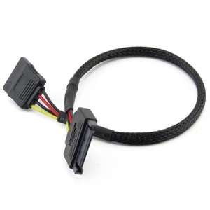 XSPC 12" / 30cm SATA 15 PIN Power Extension Adapter Cable for PC Hard Drive SSD - Picture 1 of 3