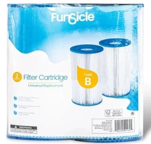 Cartucho de filtro de piscina Funsicle tipo B (paquete de 2), blanco, adultos - Imagen 1 de 1