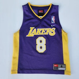 Vintage NBA LA Lakers Kobe Bryant #8 Nike Boy Jersey Size 4 Made In USA Y2K - Picture 1 of 6