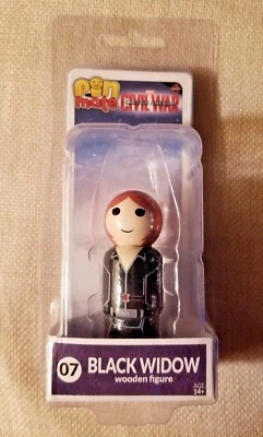 MARVEL PIN MATE BLACK WIDOW #07CIVIL WAR BIF BANG POW FIGURA DE MADERA 2" NUEVO Foto 1 de 4