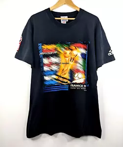 VTG Adidas FIFA France 98 Coupe Du Monde WORLD CUP T-shirt Tee Size L - Picture 1 of 9
