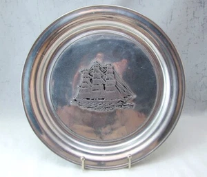 Wilton Armetale CRESTED PLATES "Clipper Ship" Collector Dinner Plate 11" - Picture 1 of 6