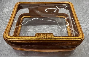 SPACE NK MAKEUP BAG MEDIUM REISETASCHE ETUI METALLIC ORANGE NEU - Bild 1 von 5