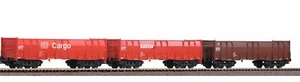 00014-C3 Piko HO Set 3 carri vari sponde alte a carrelli promozione da start set - Picture 1 of 1