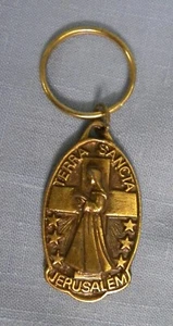 Anello Chiave Terra Sancta Gerusalemme Religione Ottone Benedizioni Dalla Terra Santa - Foto 1 di 2