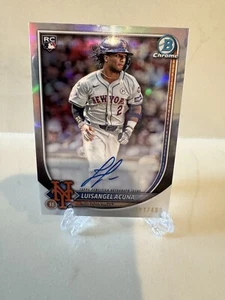 Luisangel Acuna 2025 Bowman Chrome Refractor Auto /499 CRA-LA METS Rookie - Picture 1 of 2