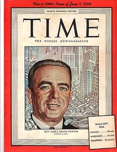 Time Magazine Pacific Overseas Edition, 1948, June 7, New York's Mayor O'Dwyer - Picture 1 of 2
