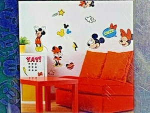 MICKEY MOUSE AND MINNIE 17 Peel & Stick Wall Decals Kids Room Decor Stickers - Picture 1 of 12