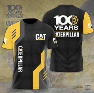 Caterpillar 100 Years Anniversary 3D All Over Printed T-Shirt - Picture 1 of 2