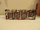+ Set of 4 Don Ed Hardy Clear Skull With Flowers Rocks Glasses 12 oz