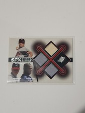 2001 Upper Deck SPX Winning Materials Gregg Maddux, Tom Glavine, Andruw Jones...