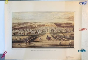 Ostansicht von Ithaca, Tompkins County, NY 1836 historische Stadtpläne Nr. 142/500 - Bild 1 von 6