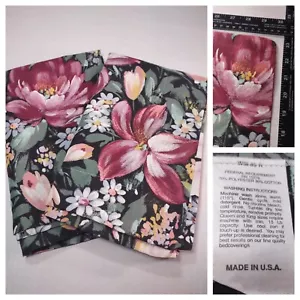 Vintage 2er Set Kissenbezüge Standard Sommer Traum Flansch Blumen Made in USA - Bild 1 von 10
