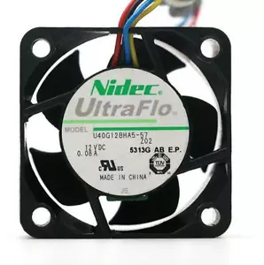 Original NIDEC 4CM U40G12BHA5-57 4020 12V 0.08A ultra quiet four wire PWM fan - Picture 1 of 2