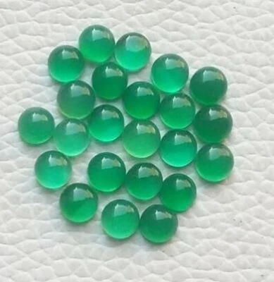 Piedra preciosa de ónix verde forma redonda cabujón de ónix verde 10 mm Foto 1 de 3