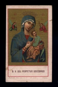 santino cromo-holy card- lit.s.giusep.modena B.V. DEL PERPETUO SOCCORSO - Picture 1 of 1