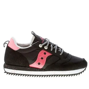 SAUCONY scarpe donna Sneaker Jazz Peak nylon camoscio nero rosa con shearling - Imagen 1 de 7