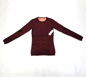 Smartwool Women's Intraknit Thermal Merino Base Layer Crew Black Cherry Medium - Picture 1 of 7
