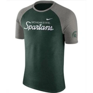 Camiseta raglán Nike para hombre Michigan State Spartans College Script triple mezcla XL - Imagen 1 de 2