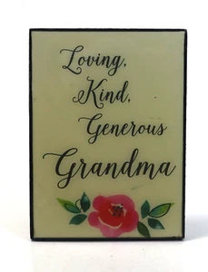 HTOP Loving kind generous grandma MINI DESK PLAQUE Ganz easel - Picture 1 of 5