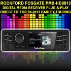 ROCKFORD FOSGATE PMX-HD9813 BT PLUG & PLAY RADIO FOR 98-2013 HARLEY DAVIDSON NEW