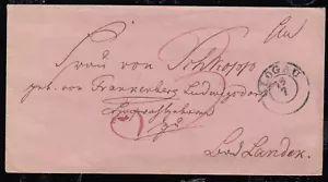 Preußen GLOGAU (Feuser 1160-3) auf Vorphila-Briefhülle - Bild 1 von 1
