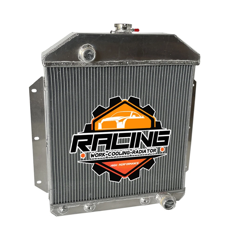 Radiador pulido apto 1949 1950 1951 1953 autos Ford Chevy motor V8 2 filas Foto 1 de 4