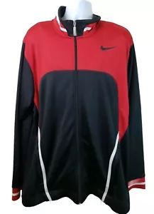 Offizielle Nike schwarz/rot/weiß gestreifte Jacke mit Reißverschluss Größe XXL 2XL sieht toll aus! - Bild 1 von 10