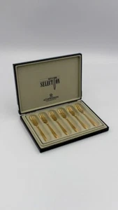 Auerhahn Besteck 6 x Kuchengabel Gabel Decor Selection vergoldet im Koffer Neu - Bild 1 von 8