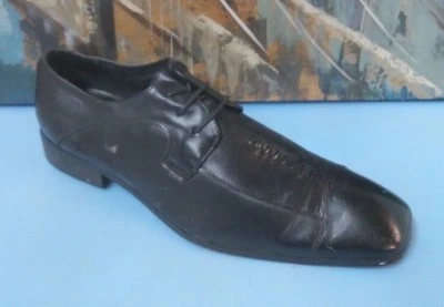 Zapatos Oxford Steve Harvey de cuero negro para hombre talla 12 W  Foto 1 de 4