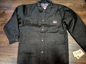 Ben Davis The Original Front Snap Jacket Black Denim - Picture 1 of 3