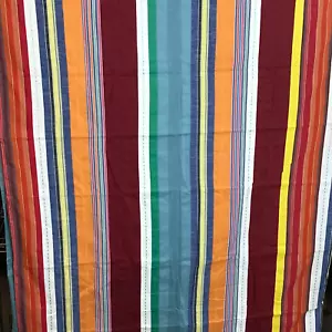 Pier One/1 Kids Multi Colored Striped Cotton Lightweight Bedspread Full 86x86" - Picture 1 of 8