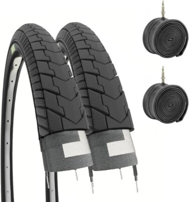 2 COPERTONI 26 X 1.75 Slick Stradali + CAMERE PNEUMATICI x CITY BIKE BICI MTB 26 - Immagine 1 di 4