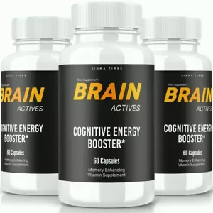 (3 Pack) Brain Actives Cognitive Brain Booster Pills for Advanced Memory & Focus - Picture 1 of 8